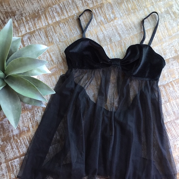 Victoria's Secret Other - Victoria’s Secret Velvet Top Babydoll NWOT